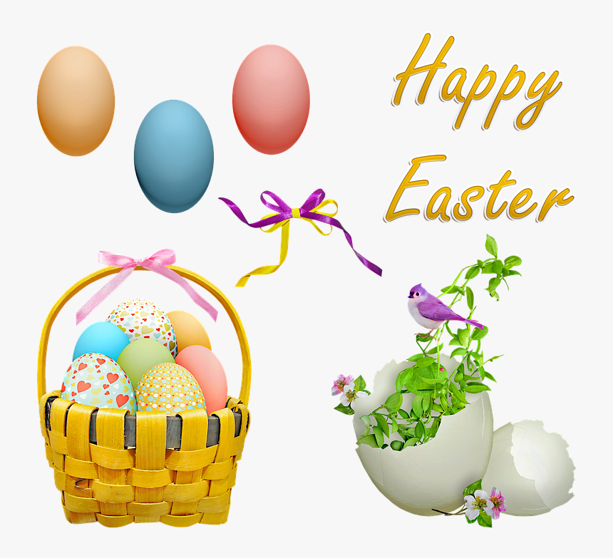 Easter Clip Art, Easter, Easter Eggs, Basket - Design, HD Png Download, Free Download