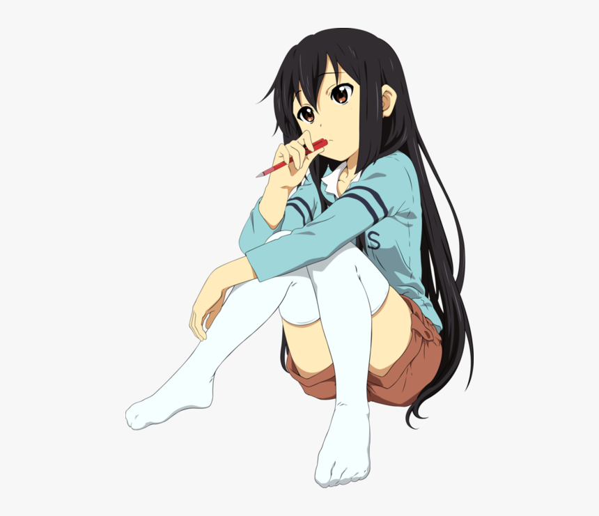 Anime, K-on, And Kawaii Image - Anime Thoughtful Girl, HD Png Download, Free Download