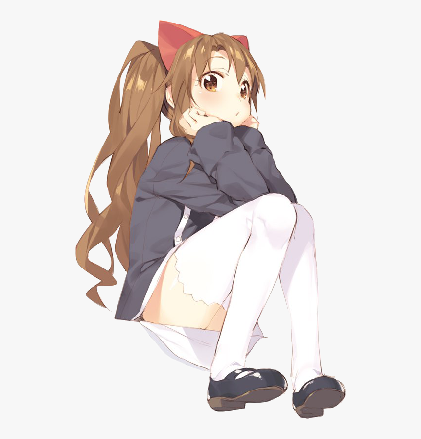 Anime Girl Sitting Png, Transparent Png - kindpng.