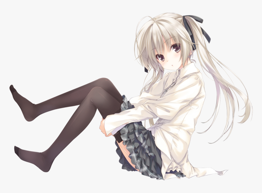 Anime Girl With White Hair Png, Transparent Png, Free Download