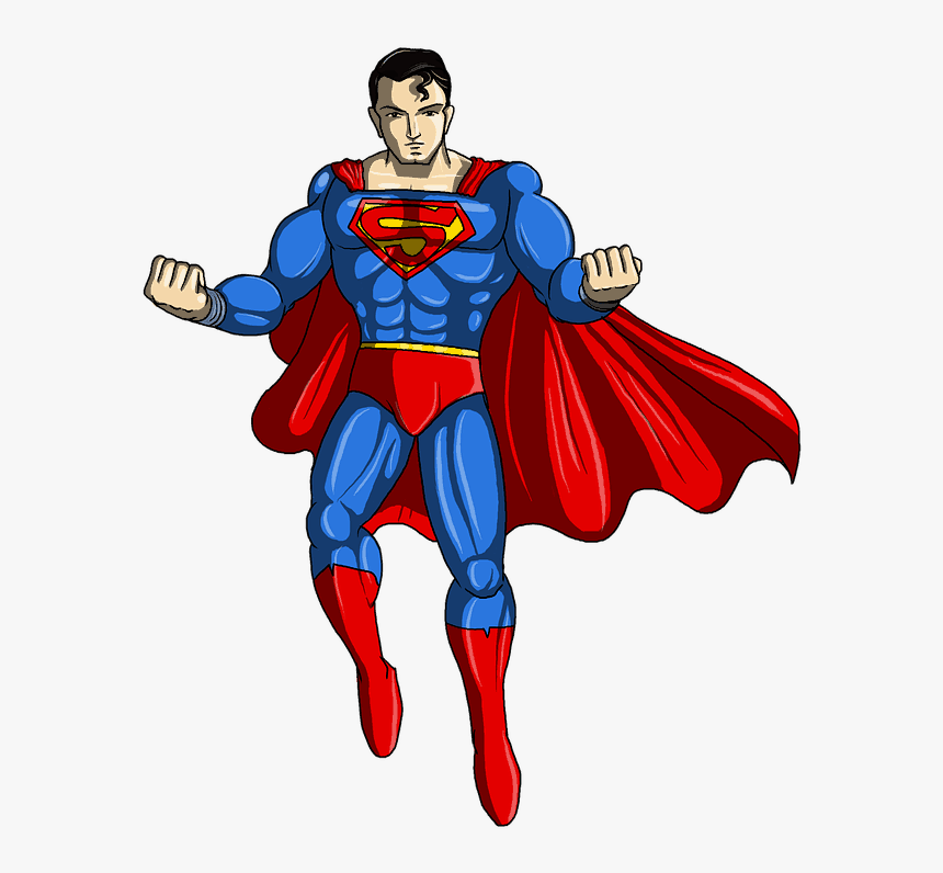 Superman, Shown Here Posing, Is A Prime Example Of - Superman Kids Drawing, HD Png Download, Free Download
