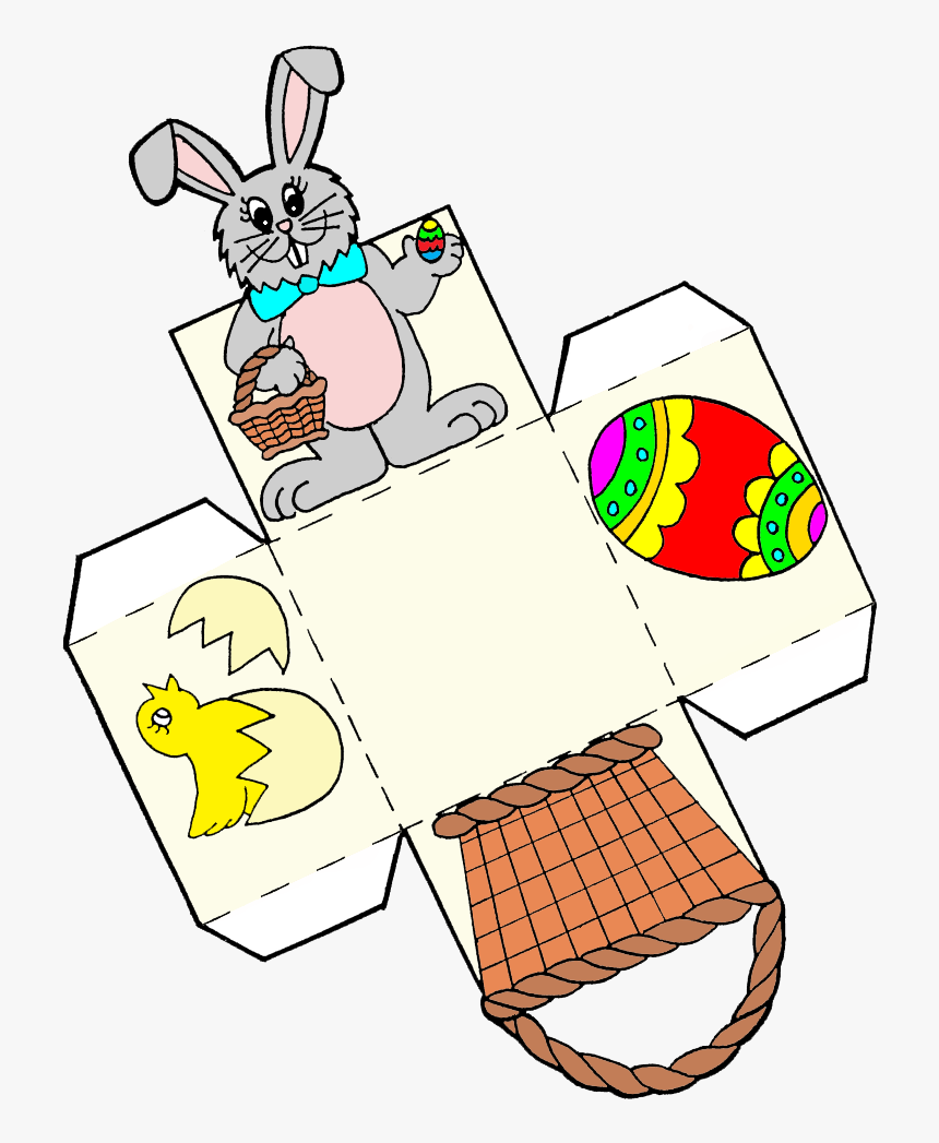 Easter Egg Basket Template Clipart , Png Download - Easter Egg Basket Template, Transparent Png, Free Download