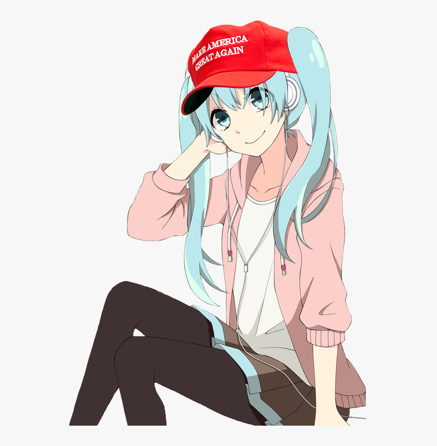 Clip Art Make America Great Again Anime - Anime Girls, HD Png Download, Free Download