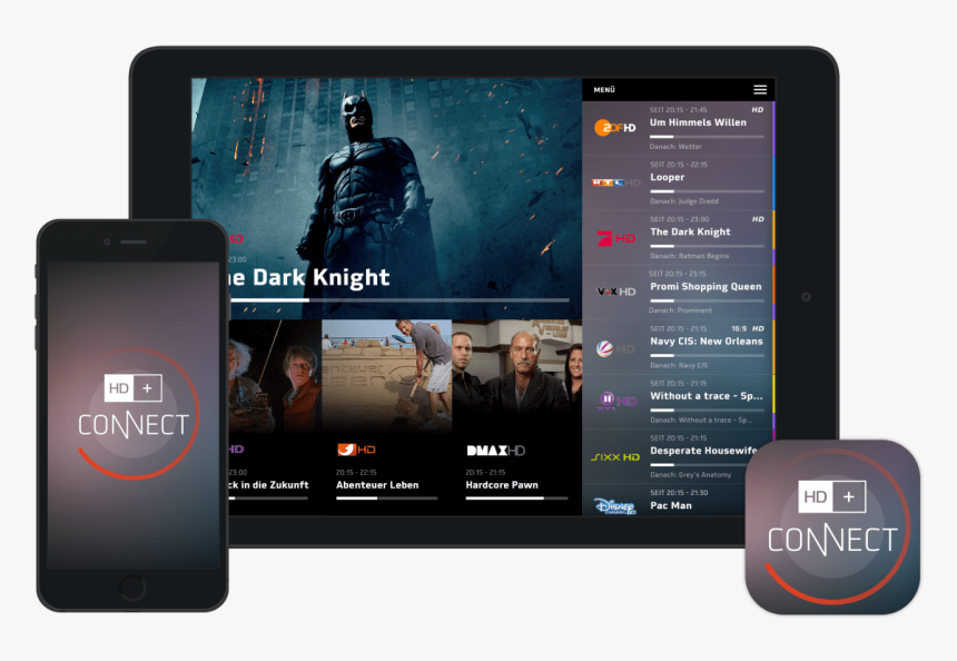 Hd Extrascreen Launches On Android Devices - Dark Multi Screen, HD Png Download, Free Download