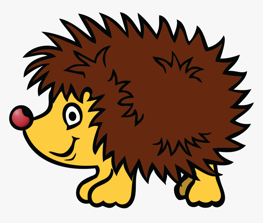 70905382 Cute Baby Hedgehog Isolated On A White Background - Hedgehog Black And White Clipart, HD Png Download, Free Download