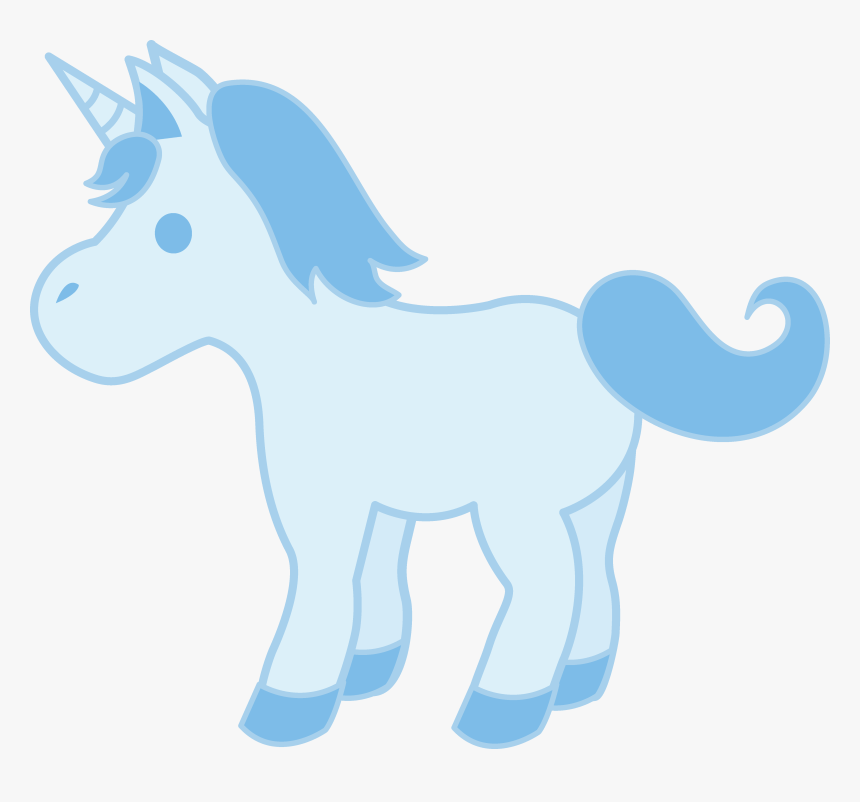 Cute Baby Blue Unicorn - Blue Baby Horse, HD Png Download, Free Download