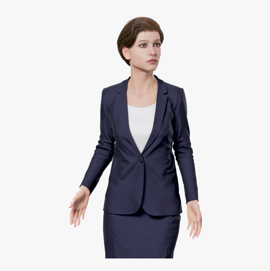 Business Suit For Women Transparent Background - Business Woman 3d Model, HD Png Download, Free Download