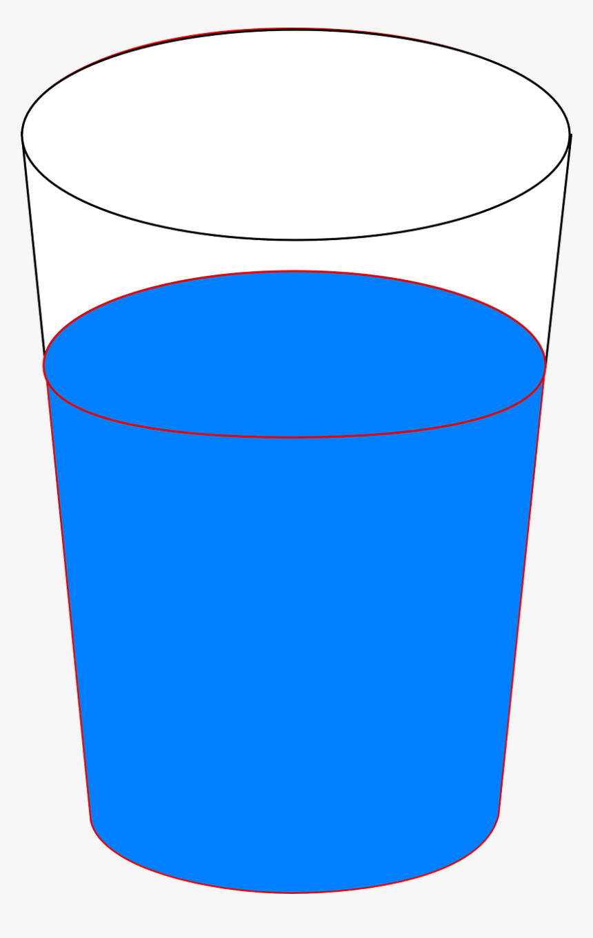 Glass Water Full Clear Blue Animated Cup Of Water Hd Png Download Kindpng