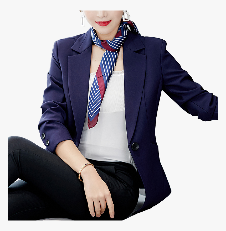 Women Business Suit Jacket Blazer Casual Slim Ol - Jacket, HD Png Download, Free Download
