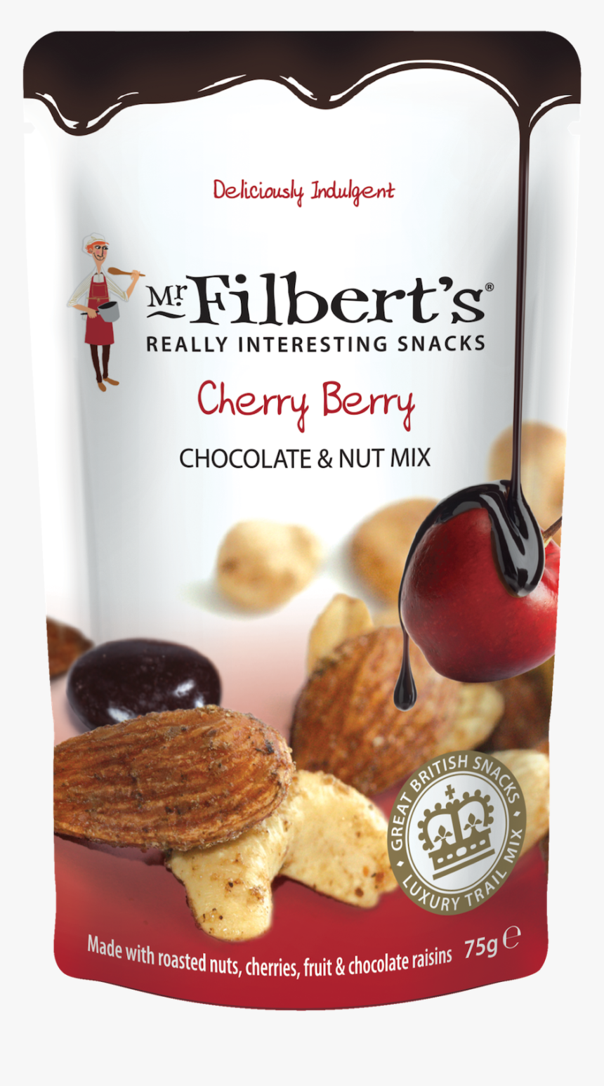 Mr Filberts Cherry Berry Chocolate Nut Mix"
 Title="mr - Mr Filbert's Salted Caramel Chocolate Nut Mix, HD Png Download, Free Download