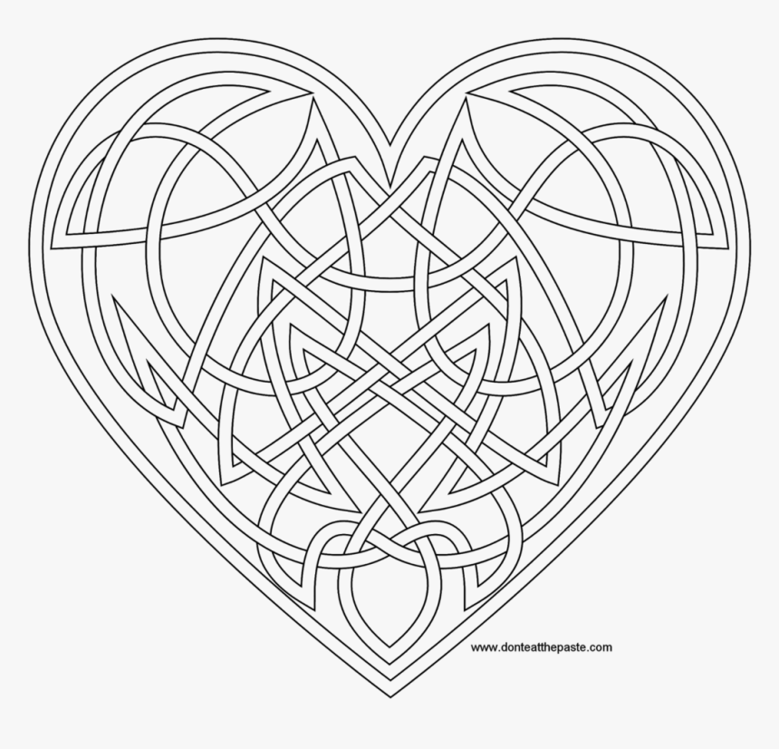 Coloring Pages Seductive Celtic Coloring Pages For - Coloring Pages Celtic Heart, HD Png Download, Free Download