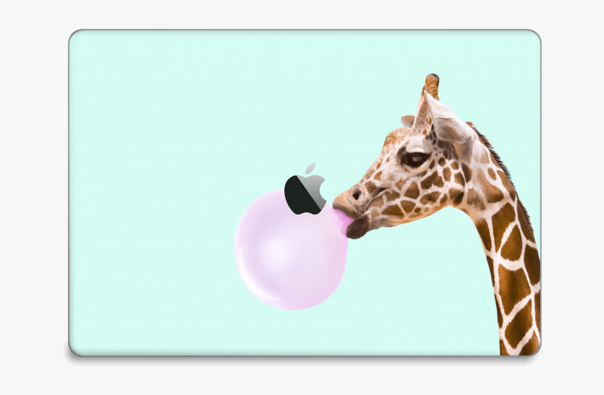 Giraffe Bubble Skin Macbook Pro 15” 2016- - Animals With Bubble Gum, HD Png Download, Free Download