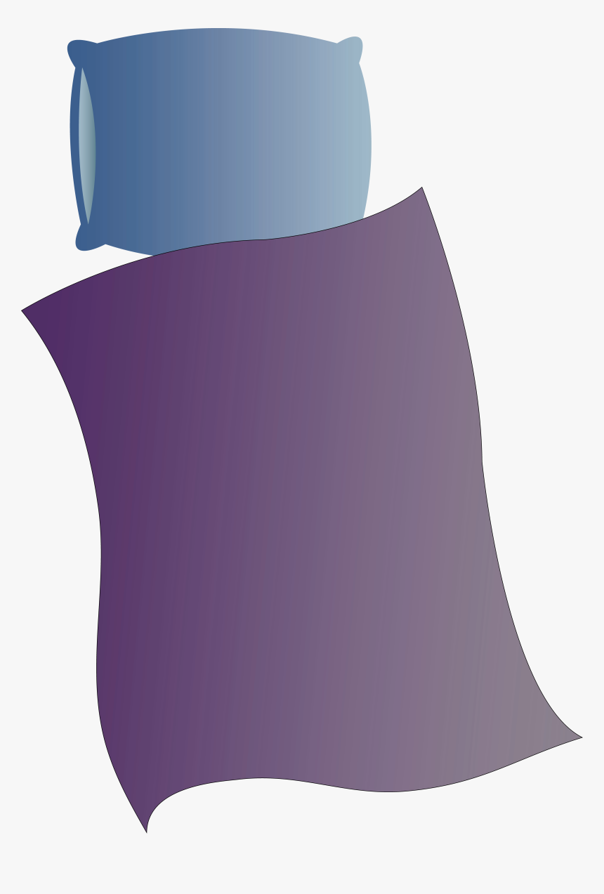 Blue Pillow With Purple Blanket - Pillow And Blanket Clipart, HD Png Download, Free Download