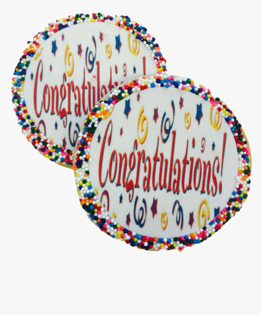 Congratulations Sugar Cookies With Nonpareils - Circle, HD Png Download, Free Download