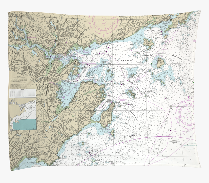 Old Nautical Maps Of Marblehead Ma, HD Png Download, Free Download