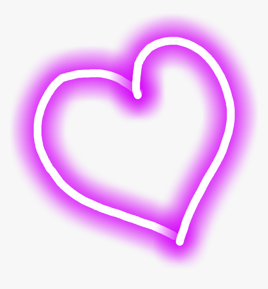 #freetoedit #freetouse #edit #glow #neon #heart #cute - Neon Purple Glow Heart, HD Png Download, Free Download