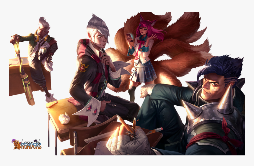 League Of Legends Lol Academy Ahri The Nine Tailed - League Of Legends School, HD Png Download, Free Download