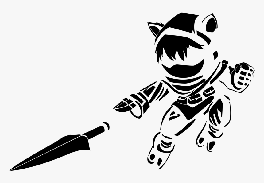 league of legends logo black and white