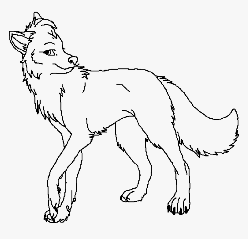 Cute Anime Wolf Drawing, HD Png Download, Free Download
