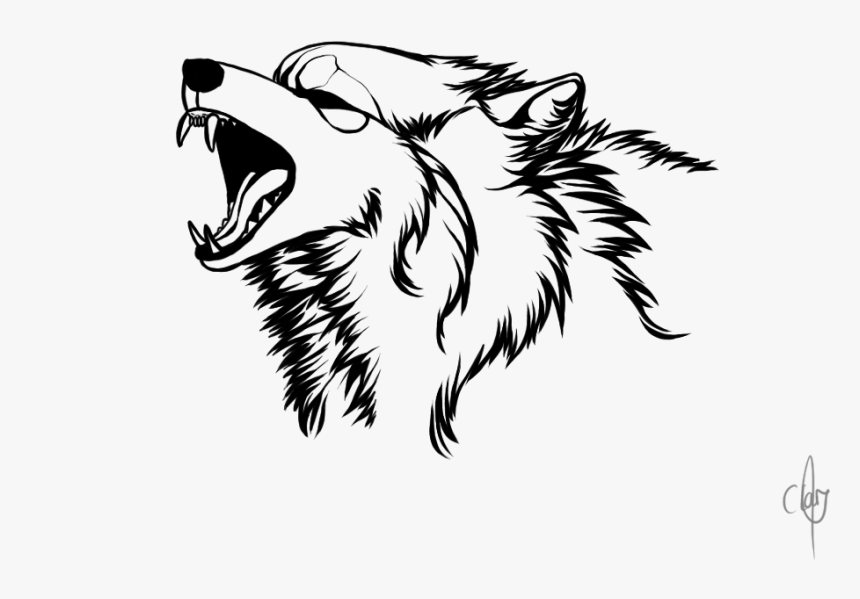 Drawing Werewolf Roar - Wolf Logo No Background, HD Png Download, Free Download