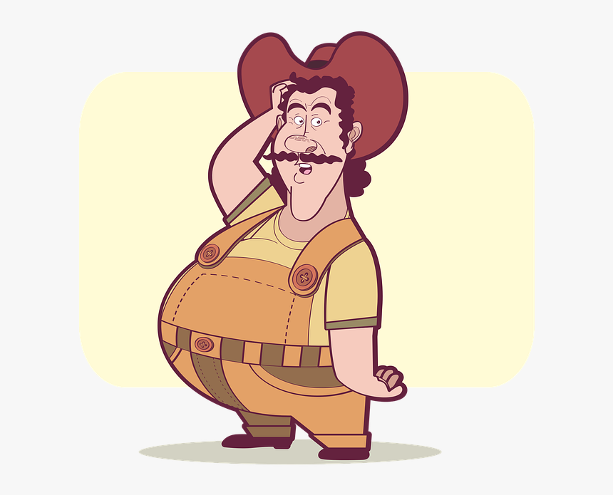 Man, Farm, Hat, Rural, Nature, Field, Cowboy - Cartoon, HD Png Download, Free Download