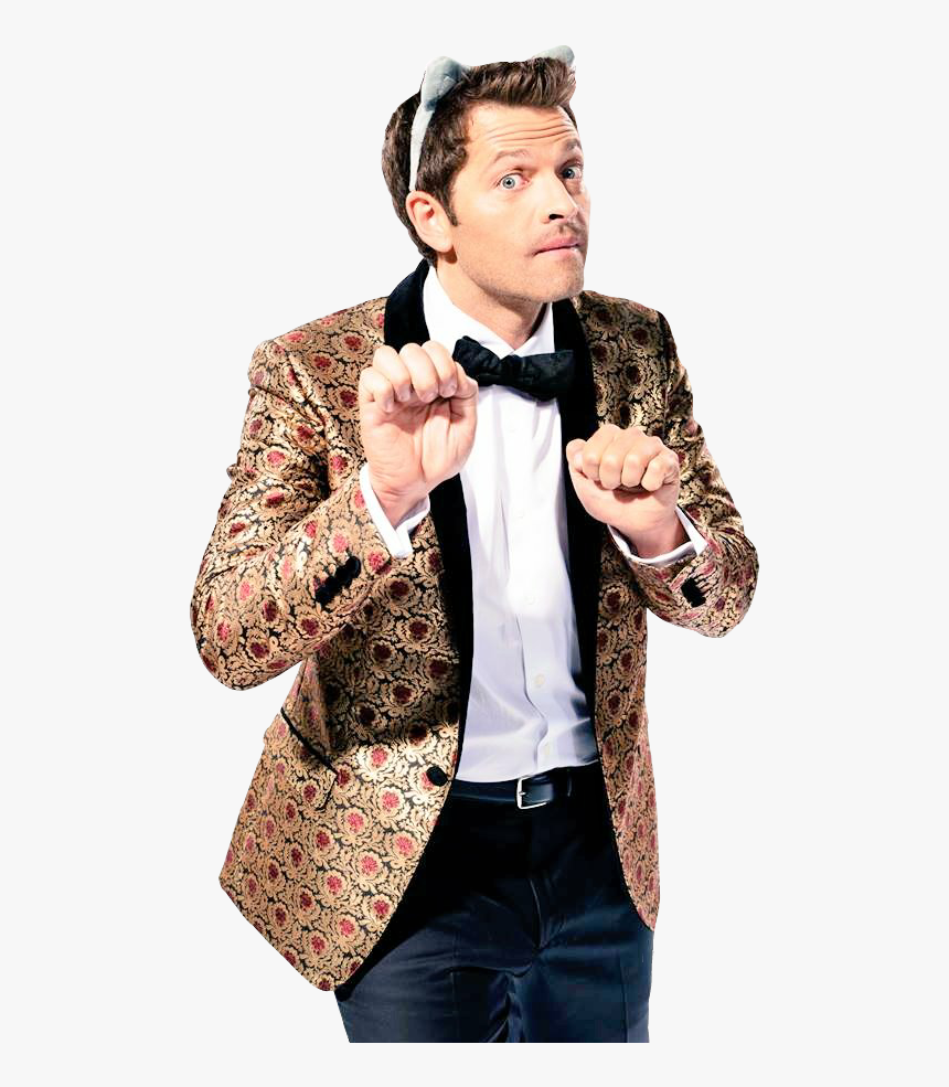 Misha Collins Wearing Cat Ears , Png Download - #misha Collins, Transparent Png, Free Download