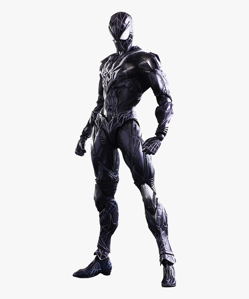 Black Suit Spider-man Play Arts Kai 10” Action Figure - Spiderman 2017 Action Figure, HD Png Download, Free Download