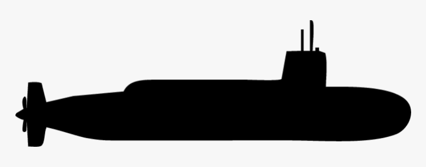 Submarine Silhouette Black White - Submarine Silhouette Clip Art, HD Png Download, Free Download