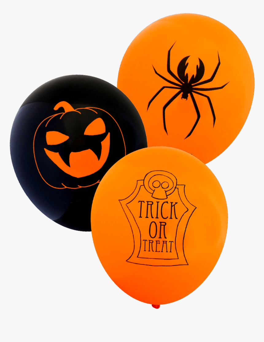 Assorted Halloween Balloons - Black And Orange Halloween Balloons, HD Png Download, Free Download