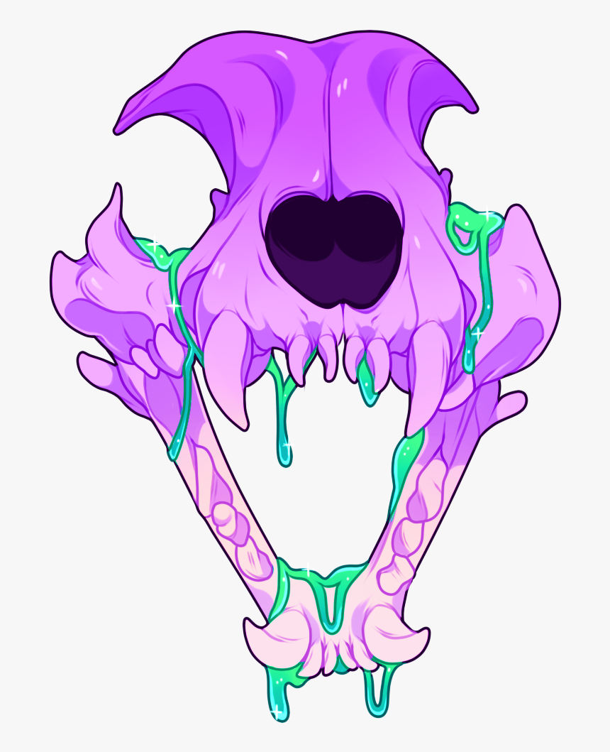 Gooey Cat Skull - Transparent Cat Skull Art, HD Png Download, Free Download