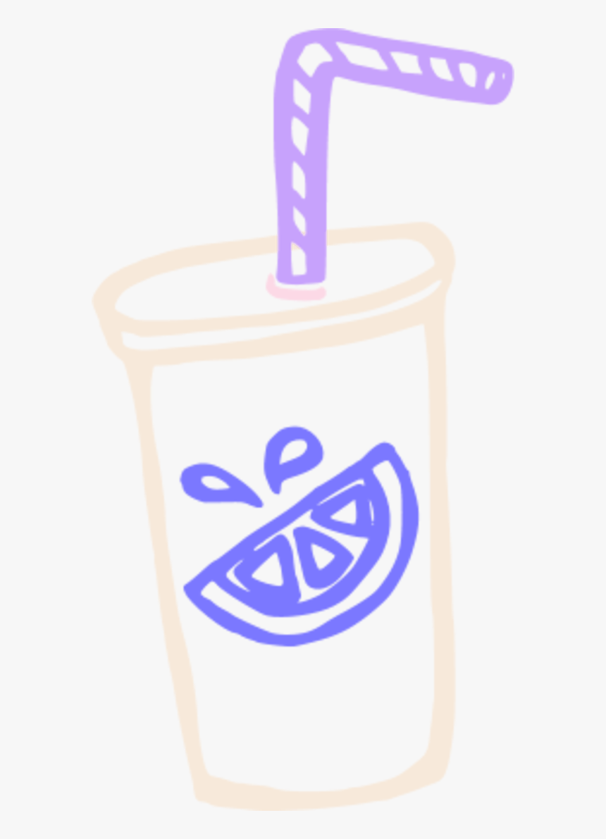 Lemonade Juice Cup Straw Drink Juice - Juice Cup With Straw Clip Art, HD Png Download, Free Download