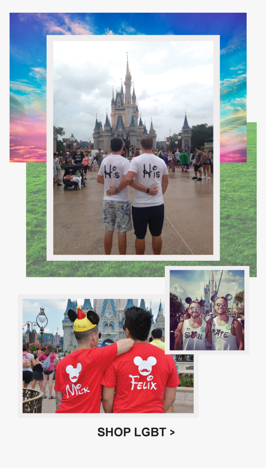 Disney Vacation Matching Lesbian And Gay Lgbt Shirts - Disney World, Cinderella Castle, HD Png Download, Free Download