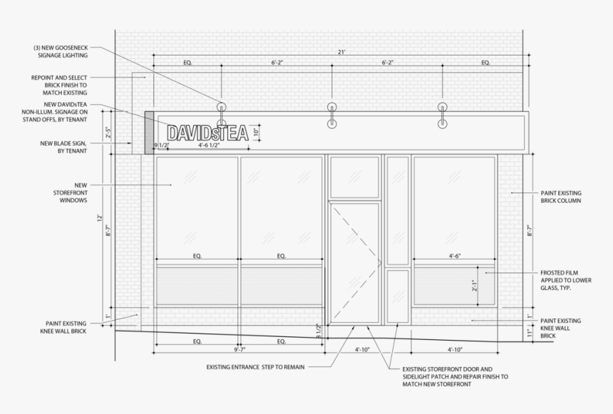 Davidstea 234 7th Ave Brooklyn - Technical Drawing, HD Png Download, Free Download