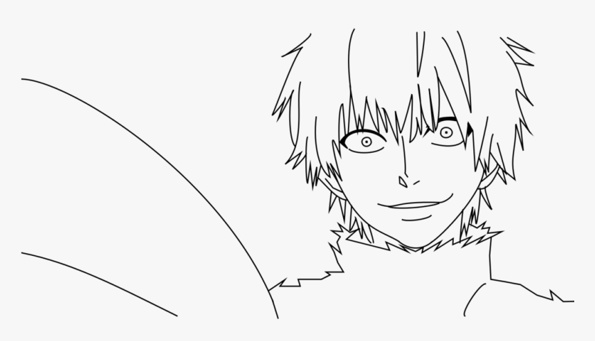 Transparent Anime Lineart Png - Kaneki Lineart, Png Download, Free Download