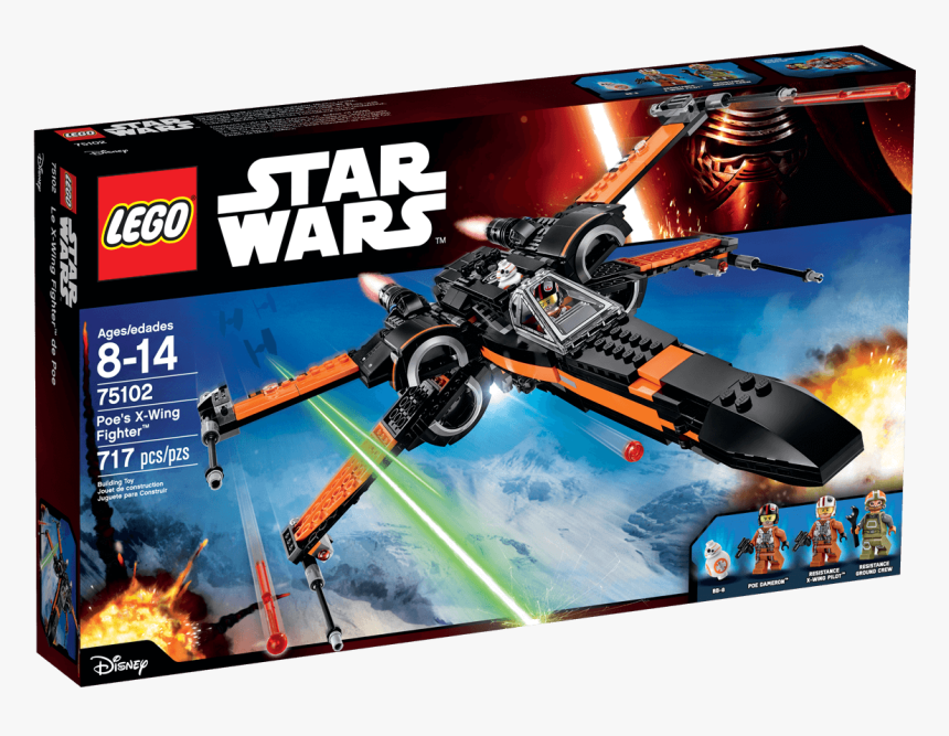 Poe"s X-wing Fighter - Lego Star Wars Poe's X Wing Fighter, HD Png Download, Free Download