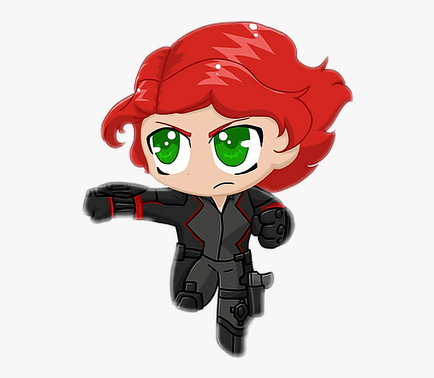 #blackwidow #natasharomanoff #avengers #chibi #marvel - Avengers Chibi Black Widow, HD Png Download, Free Download