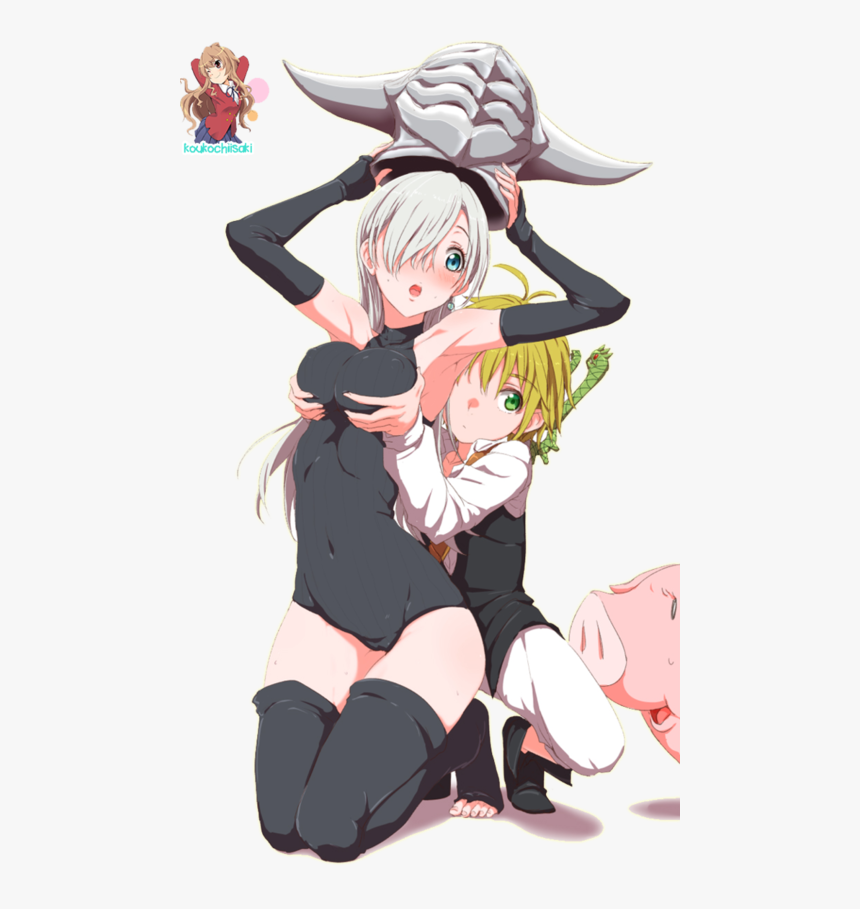 Nanatsu No Taizai And Meliodas Image - Natsu No Taizai Meliodas E Elizabeth, HD Png Download, Free Download