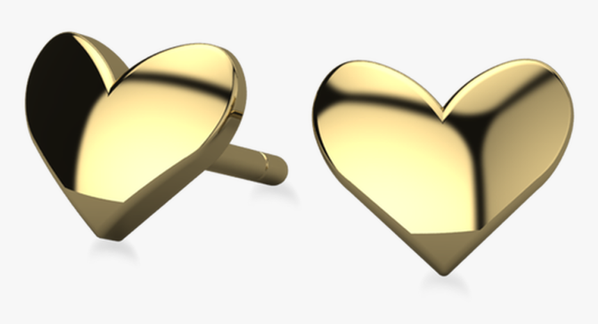 Heart Charm Earring 14k Yg - Heart, HD Png Download, Free Download