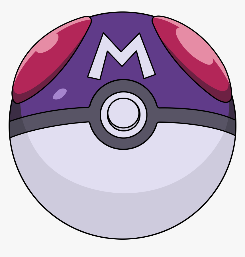 Pokeball Drawing Free Download - Pokemon Master Ball Png, Transparent Png, Free Download