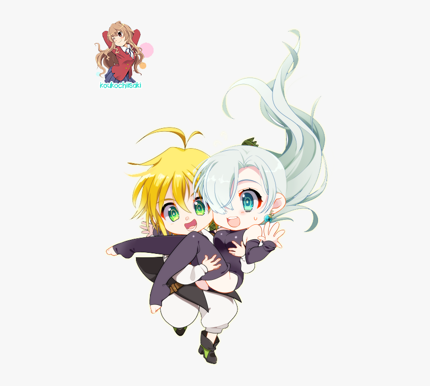 Picture - Nanatsu No Taizai Meliodas And Elizabeth Chibi, HD Png Download, Free Download