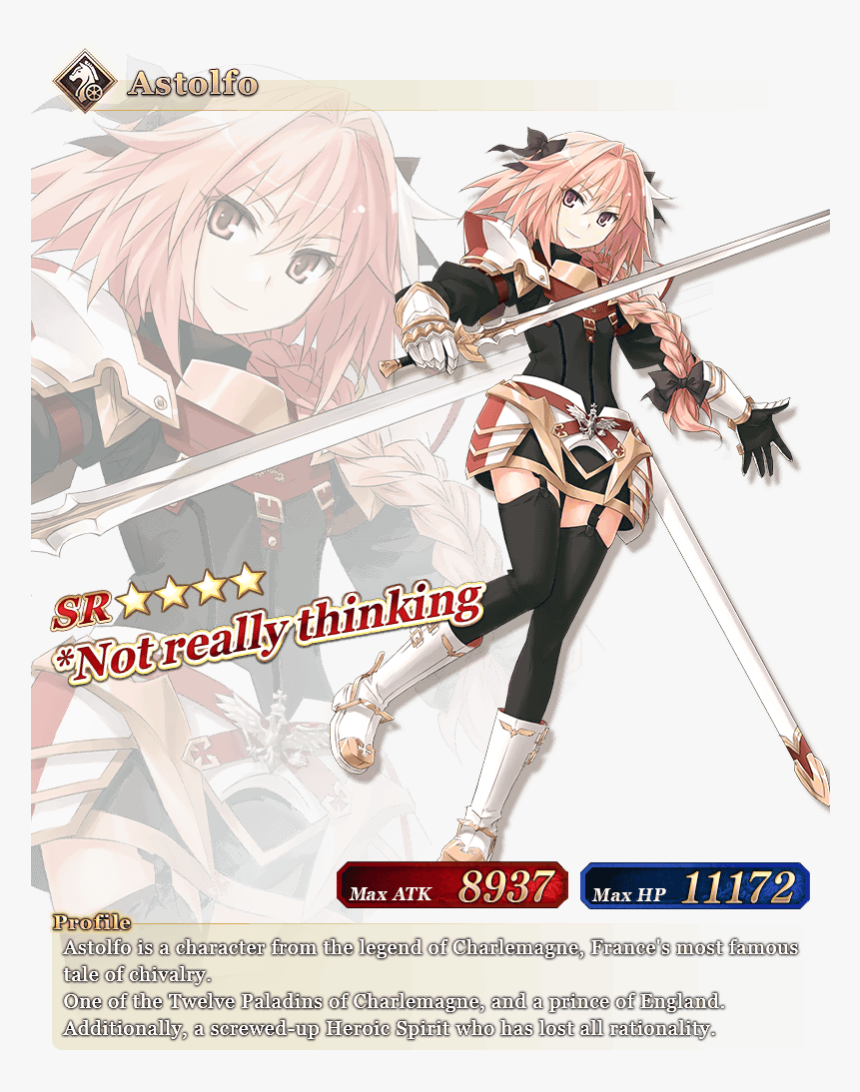 Not Really Thinking Astolfo, HD Png Download, Free Download
