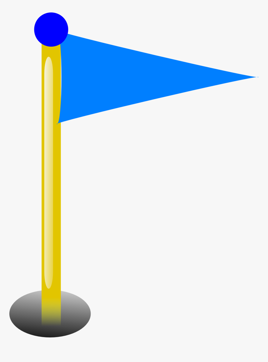 Golf, Sport, Flag, Hole, Blue - Golf Flag Blue, HD Png Download, Free Download