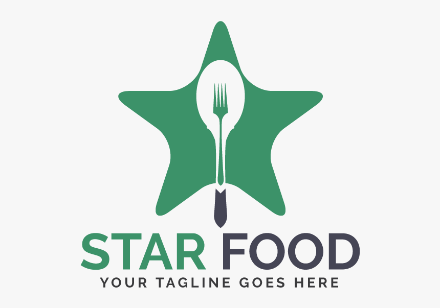 Star Food Logo Design - Food Logo, HD Png Download, Free Download