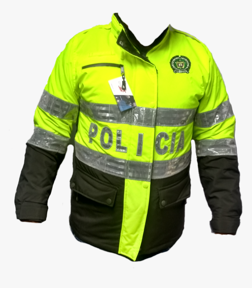 Chaqueta Reflectiva Policial - Leather Jacket, HD Png Download, Free Download