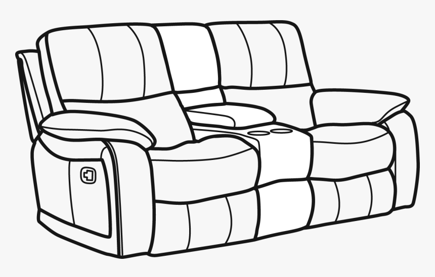 1298-604 - Catalina Flexsteel Reclining Loveseat Cupholder, HD Png Download, Free Download