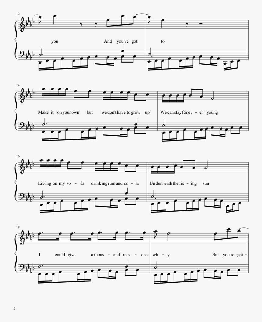 Alessia Cara - Stay - Sheet Music - Musescore - Stay - Bts Butterfly Piano Notes, HD Png Download, Free Download