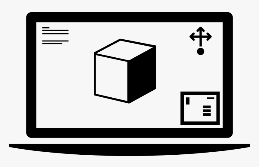 3d Printer On Monitor Screen - Computer 3d Icon Svg, HD Png Download, Free Download