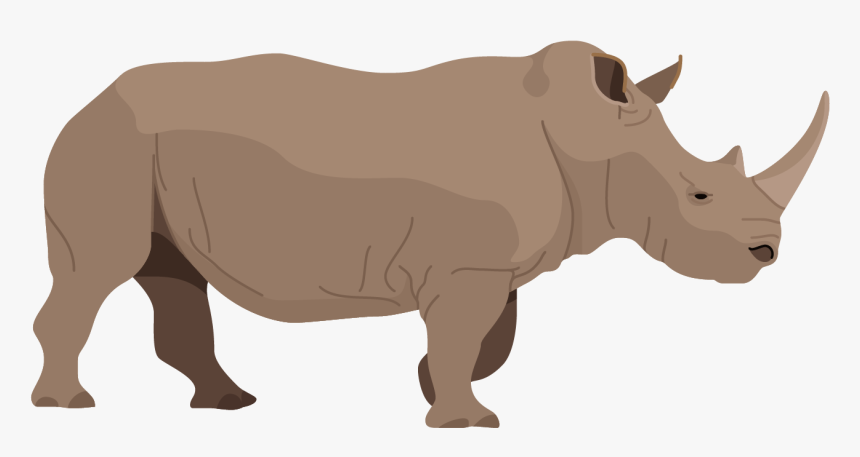 Brown Clipart Rhino - Rhino Clipart, HD Png Download, Free Download