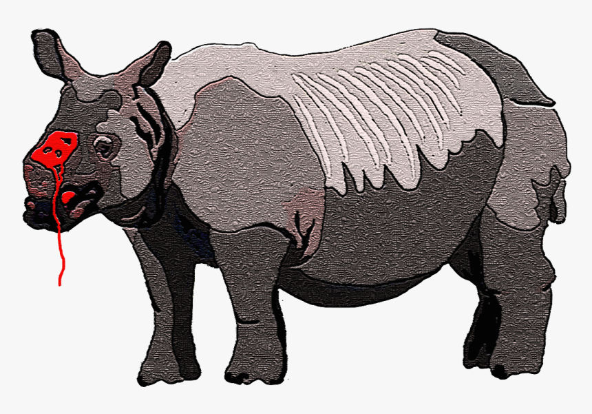 Rhino For Blog - Poaching Cartoon Rhino Horns, HD Png Download, Free Download