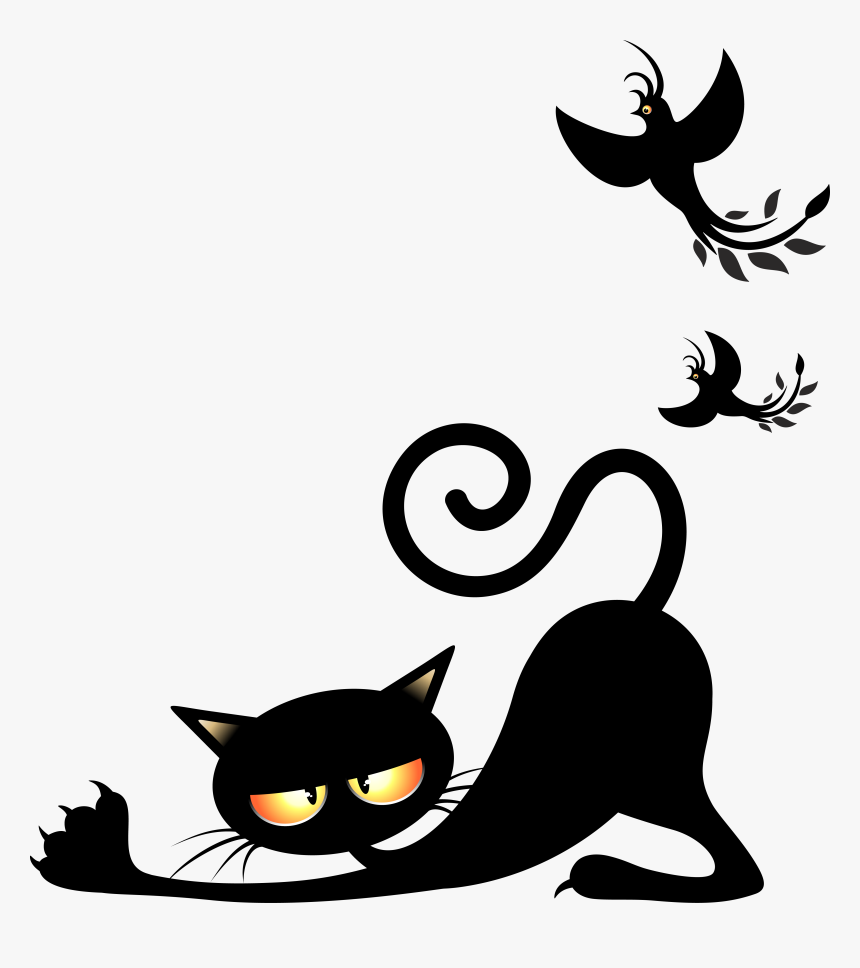 Angery Cat Clipart 10 Catfish Gif - Black Cat, HD Png Download, Free Download